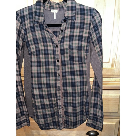 Splendid women’s small long sleeve multi color button down shirt - Picture 3 of 14